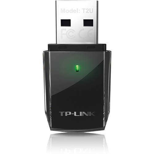 TP-LINK Archer T2U AC600 Dual Band Wireless USB Adapter, MediaTek, 1T1R, 433Mbps at 5Ghz 150Mbps at 2.4Ghz, 802.11ac/a/b/g/n, USB 2.0, Internal antenna