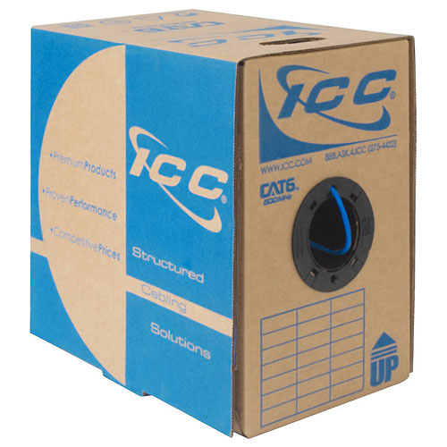 ICC ICCABP6VGY C6, 500 UTP Sld Cbl, 23g, 4p, CMP, Gy