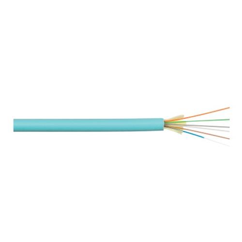 Remee 33-012-12N-RANOOP 12 Fiber Tight-Buffered Multimode OM3 OFNP Plenum Distribution Fiber Optic Cable, 4250ft Spool, Aqua