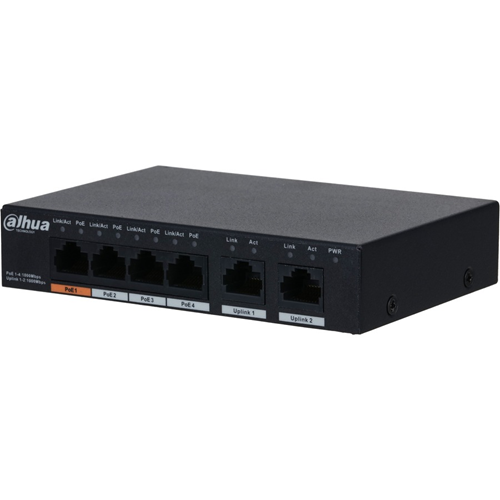 4PORTS 60W POE,1PORT NO POE