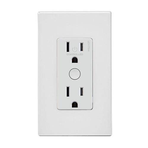 Leviton Telcom ZW15R-1BW Indoor Decora Smart Z-Wave Plus Tamper-Resistant Outlet