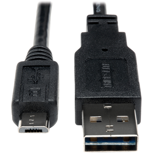 Tripp Lite 3ft USB 2.0 High Speed Cable Reversible A to 5Pin Micro B M/M