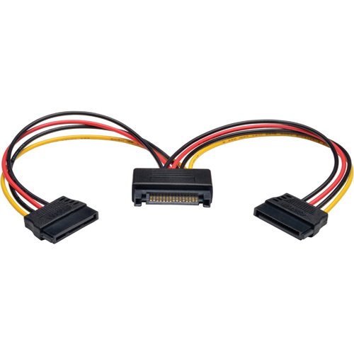 Tripp Lite 6in Serial ATA SATA Power Y Splitter Cable Adapter 15Pin M/F