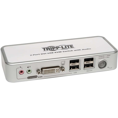 Tripp Lite 2-Port Compact DVI / USB KVM Switch w/ Audio and Cable Kit