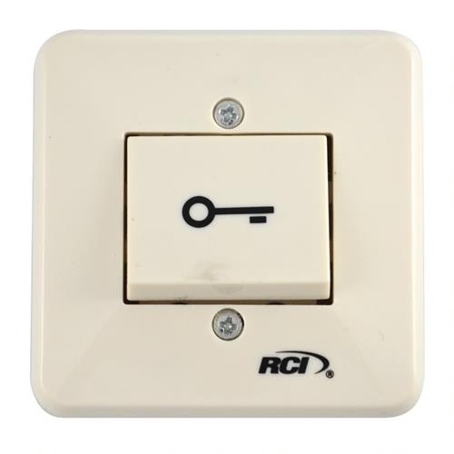 Dormakaba RCI 909F-MOW Flush Mounted Momentary SPDT Rocker Switch, 10A at 250VAC, White (Cream/Beige)