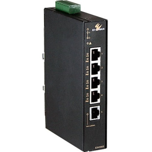 EtherWAN Hardened Unmanaged 5-port 10/100/1000BASE-T (4 x PoE) Gigabit Ethernet Switch