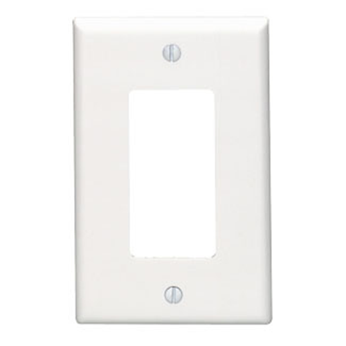 Leviton 80601-00W Single Gang Decora Faceplate