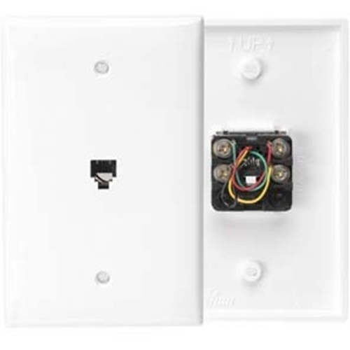 Leviton 40539-PMW Phone Faceplate