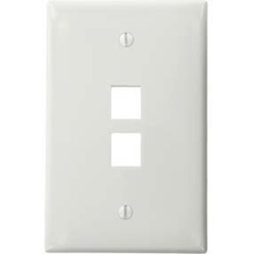 Leviton QuickPort 41091-2WN Single Gang Faceplate