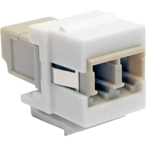 Tripp Lite Duplex Multimode Fiber Coupler, Keystone Jack - LC to LC, White