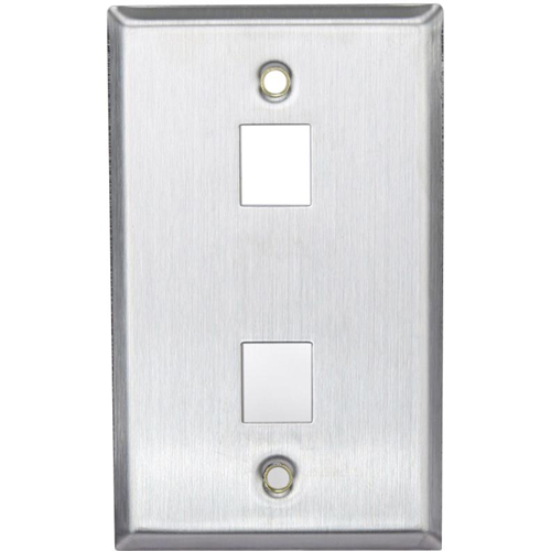 Leviton QuickPort 2 Socket Faceplate