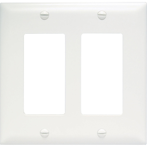 Pass & Seymour Trademaster 2-Gang Decorator Wall Plate, White (M20)