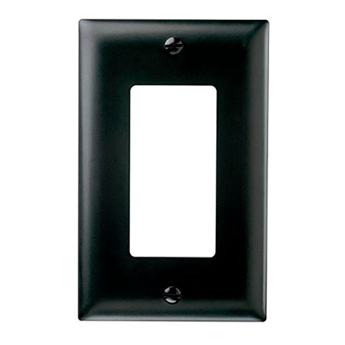 Pass & Seymour Trademaster 1-Gang Decorator Wall Plate, Black (M20)