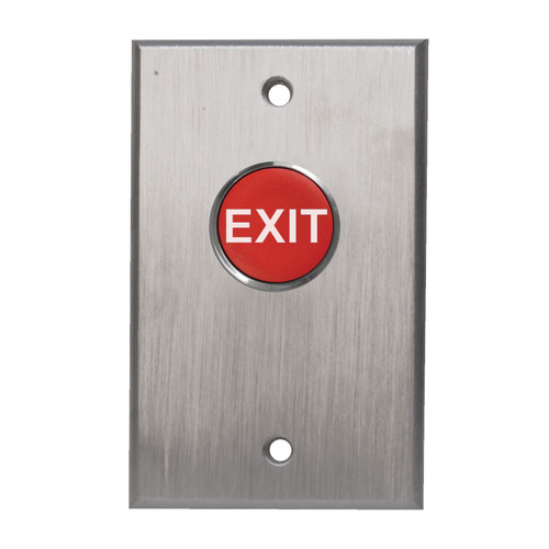 Red Button With Exit Engraved-White Filling