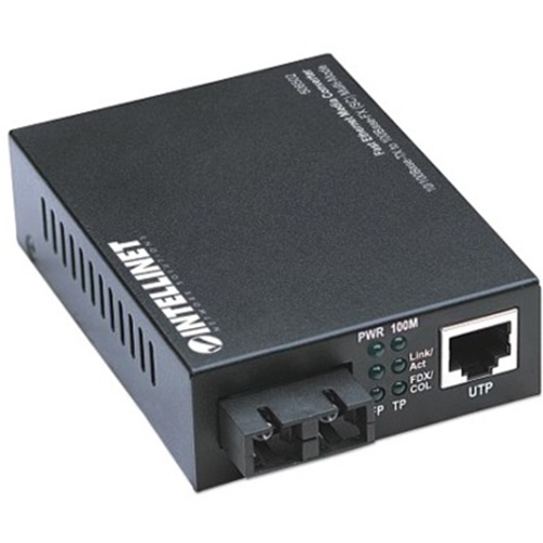 Intellinet Network Solutions Fast Ethernet RJ45 to SC, Multi-Mode, 1.24 miles (2 km) Media Converter