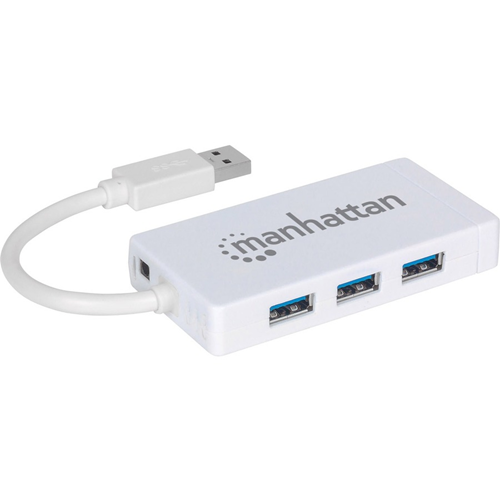 Manhattan 3-Port USB 3.0 Hub with Gigabit Ethernet Adapter