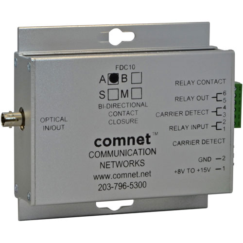 ComNet FDC10S1A Bi-Directional Contact Closure, Small Size Contact Closure Transceiver (1310/1550 nm)