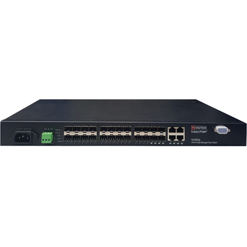 Vigitron Vi35024 MaxiiNet 20 + 4 Combo Ports L2+/L3 Lite Fiber Managed Network Switch