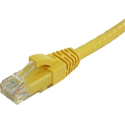 Lynn Electronics 50FT Yellow CAT5E Snagless Molded Booted Patch Cord