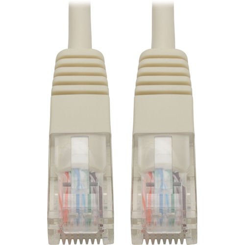 Tripp Lite Cat5e 350 MHz Molded UTP Patch Cable (RJ45 M/M), White, 15 ft.