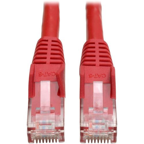 Tripp Lite 7ft Cat6 Gigabit Snagless Molded Patch Cable RJ45 M/M Red 7'