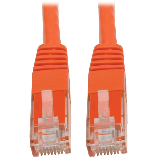 Tripp Lite Cat6 Cat5e Gigabit Molded Patch Cable RJ45 M/M 550MH Orange 35ft 35'