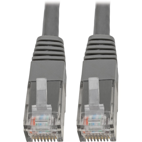 Tripp Lite Cat6 Cat5e Gigabit Molded Patch Cable RJ45 M/M 550MHz Gray 50ft 50'