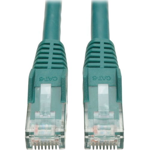 Tripp Lite Cat6 GbE Gigabit Ethernet Snagless Molded Patch Cable UTP Green RJ45 M/M 35ft 35'