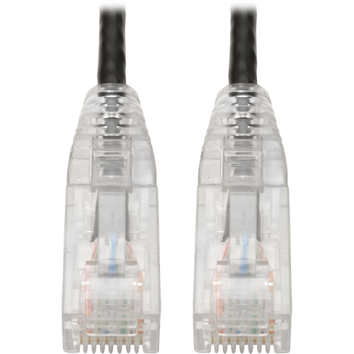 Tripp Lite Cat6 UTP Patch Cable (RJ45) - M/M, Gigabit, Snagless, Molded, Slim, Black, 8 in