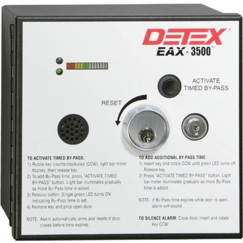 Detex Timed Bypass Exit Alarm and Rechargeable Battery