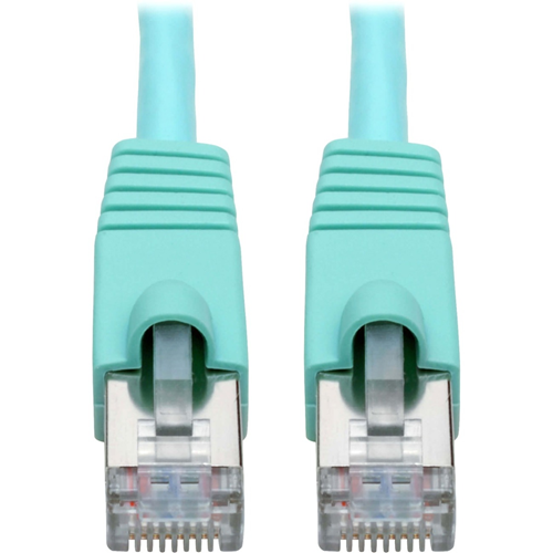 Tripp Lite Cat6a Snagless Shielded STP Patch Cable 10G, PoE, Aqua M/M 30ft