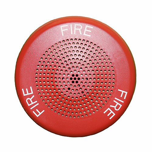 Eaton LSPKRCF  Exceder LED3 high fidelity speaker, ceiling, red, FIRE, 25/70V, indoor