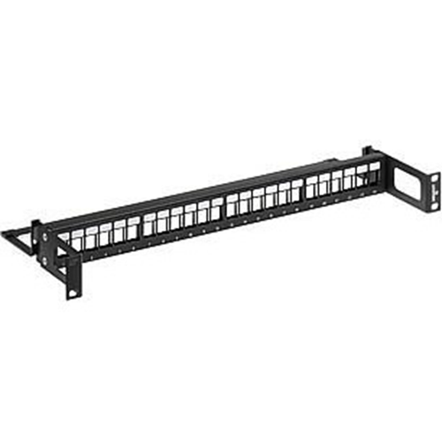 Leviton QuickPort Recessed Flat Patch Panel, 24-port, 1RU