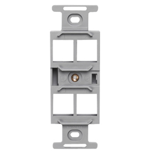 Leviton QuickPort 4 Socket Duplex Faceplate Insert