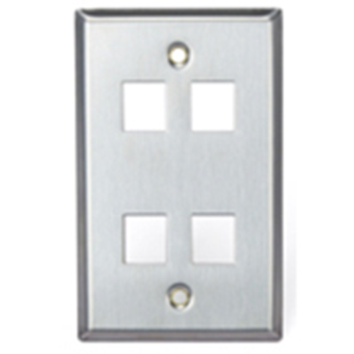 Leviton QuickPort 4 Socket Faceplate