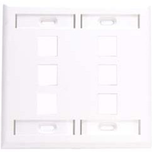 Leviton QuickPort 6 Socket Faceplate