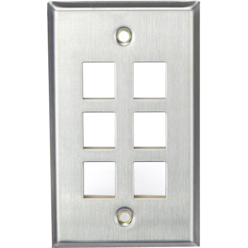 Leviton QuickPort 6 Socket Faceplate