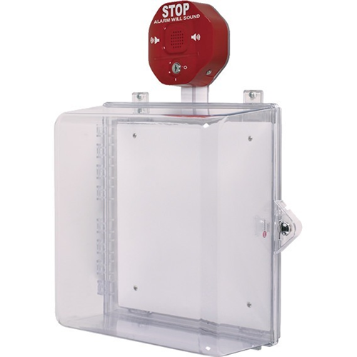 STI Polycarbonate Enclosure with Audible Siren Alarm & Thumb Lock