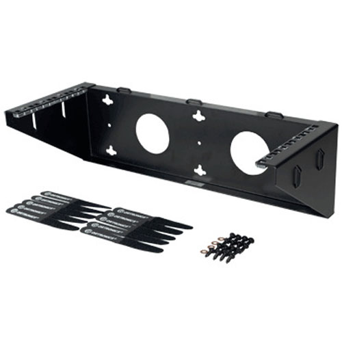 Ortronics Vertical Wall Mount Bracket - 19 in Mounting x 4 Rack Units - Black