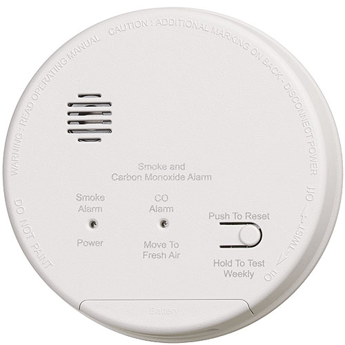 Gentex GN503 Combination Photoelectric Smoke and Carbon Monoxide Alarm, Single/Multiple Station, 120VAC with 9VDC Battery Backup