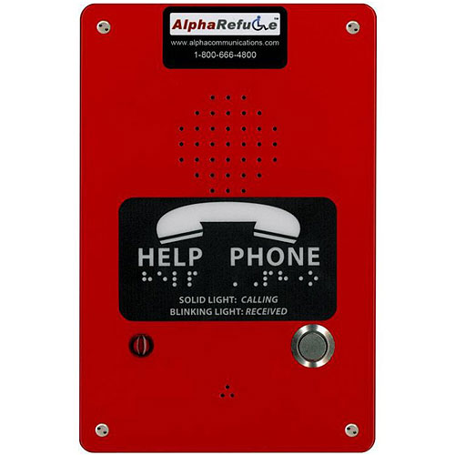 Alpha RCB2400R PBX Refuge Call Box-Surface-Red Powder-Coated Metal Construction, Standard Call Button