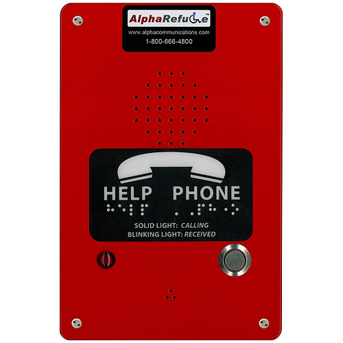 Alpha RCB2100RR Refuge Call Box-Surface-Red-24V Powered by 24VDC