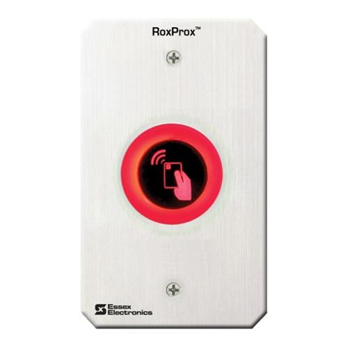 Essex Electronics PRX-2R RoxProx Single Gang Proximity Reader Stainless Steel Faceplate, Red RFID