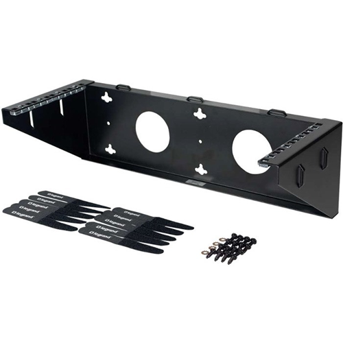 C2G Wall Mount for Patch Panel, Network Equipment, Communication System - Black - TAA Compliant