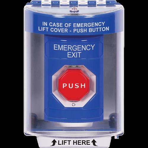 Safety Technology Blue Button, 13220 Cover, Turn To Reset Emerg.Exit