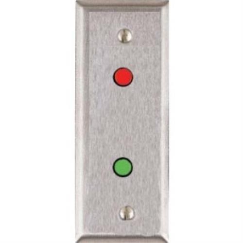 Alarm Controls RP-09SLIMLINE Plate with 1 Red / 1 Green LED, Slimeline, Stainless Steel