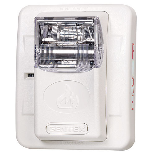 Gentex GES3-24WW Commander3 Series Selectable Candela Evacuation Strobe, 24 VDC, White