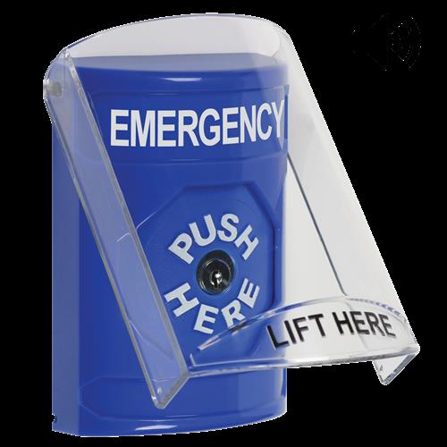 Safety Technology Blue Key To Reset Stopper Station With Shield/Soun