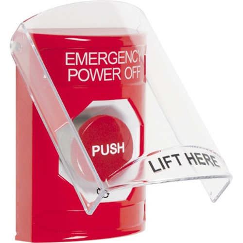 Safety Technology Red Stopper Station, Sti-6517 Shield, Turn To Rese