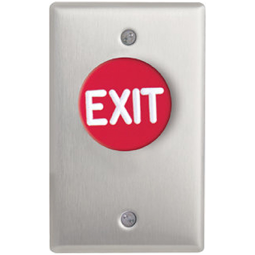 Red Mushroom Button Exit N/O